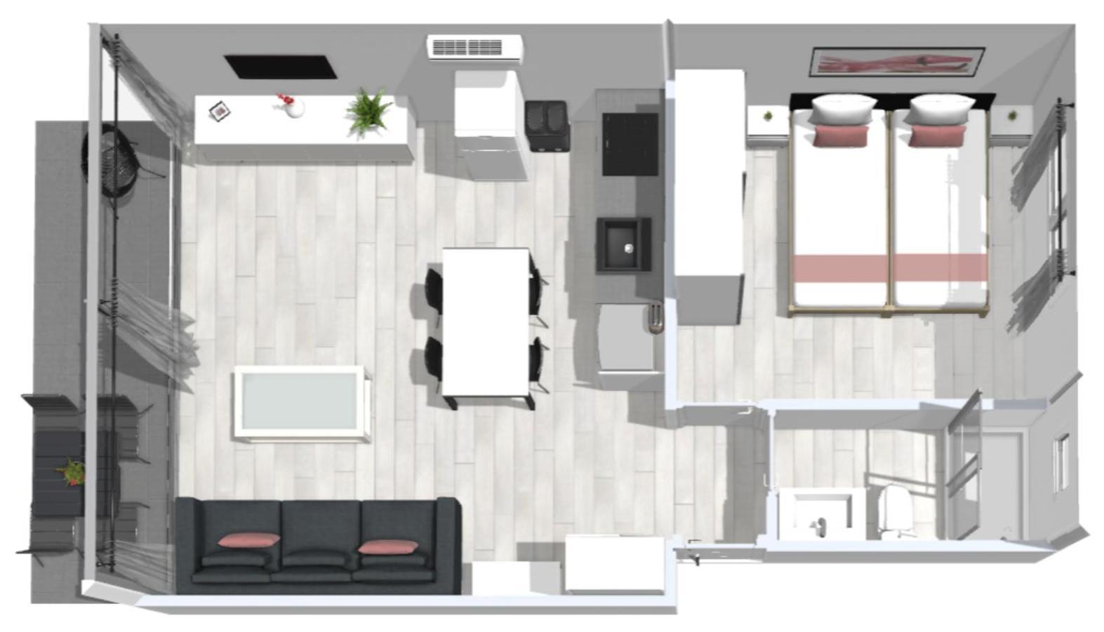 Roses Apartments 2 - Vista Mar Lateral 1Habitacion Dış mekan fotoğraf
